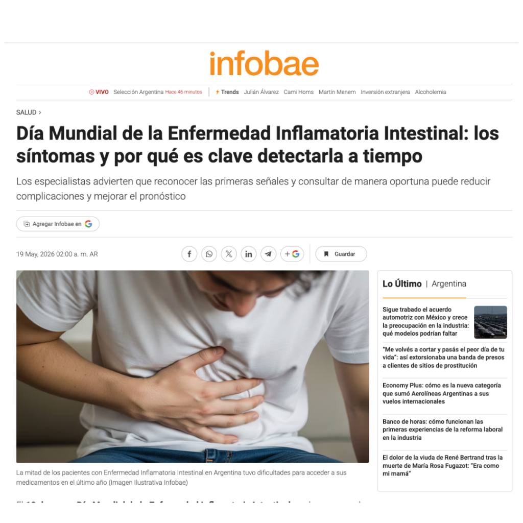 La Enfermedad Inflamatoria Intestinal llegó a Infobae en el Día Mundial de la EII 2026