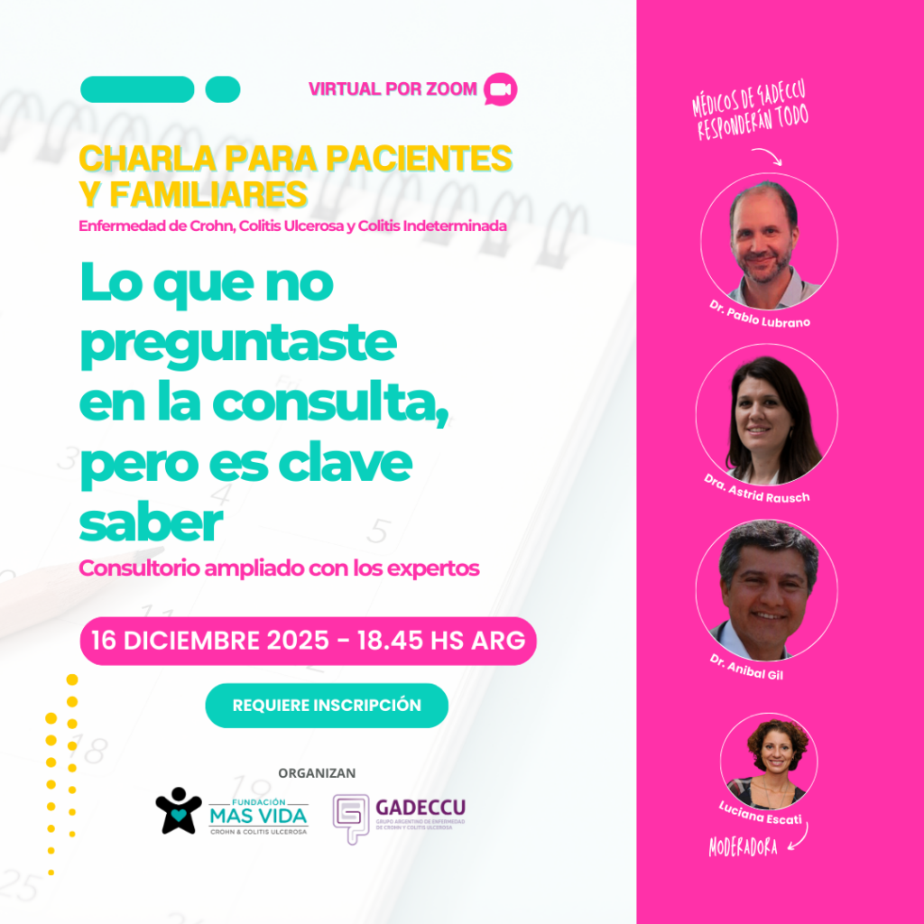 Charla para pacientes y familiares: Lo que no preguntaste en la consulta, pero es clave saber